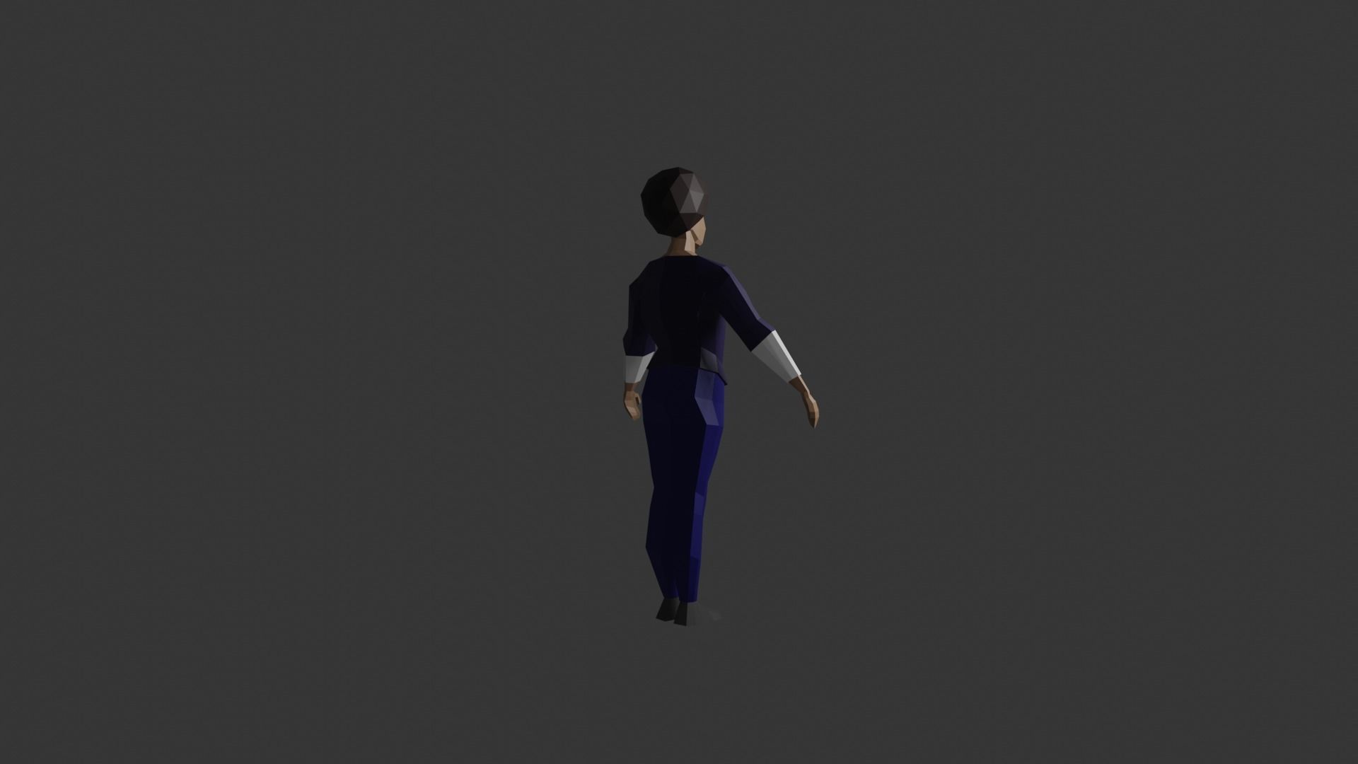 Low-Poly Man Character Free low-poly 3D model_6