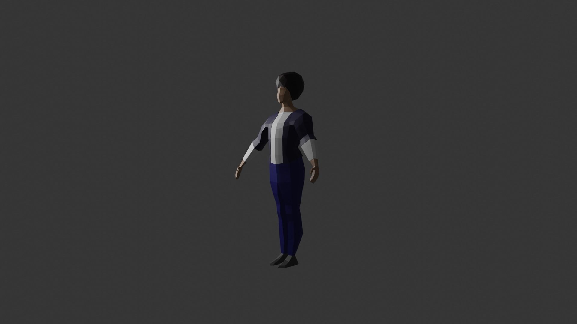 Low-Poly Man Character Free low-poly 3D model_2