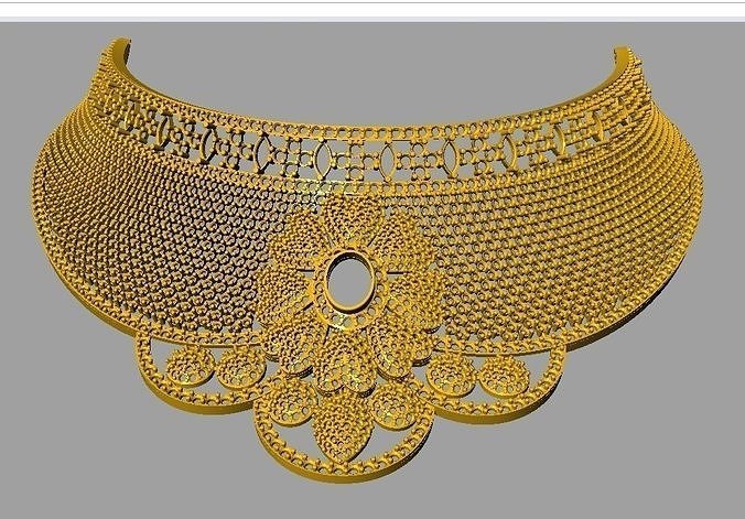 chouker gold jewelry ornament silver  3D print model