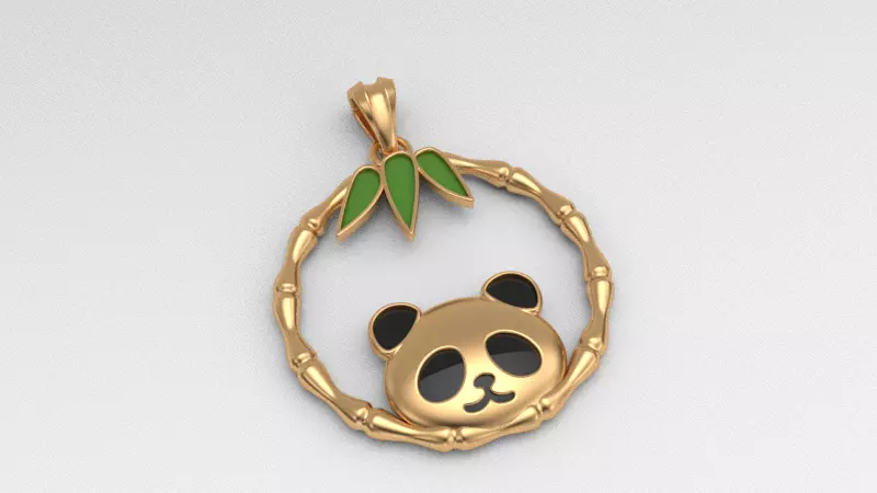 pendant panda Free 3D print model