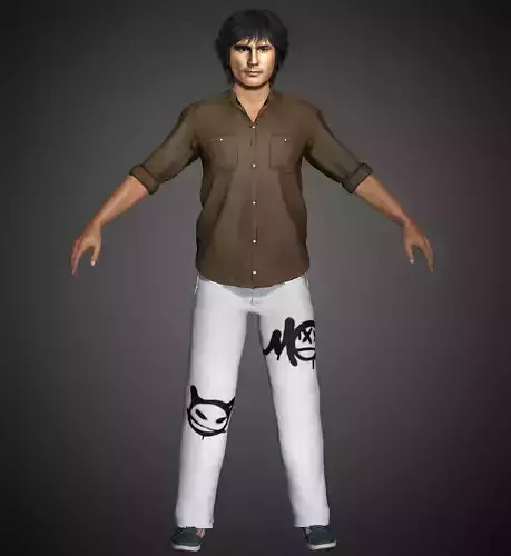 Nathan Drake Low-poly 3D model