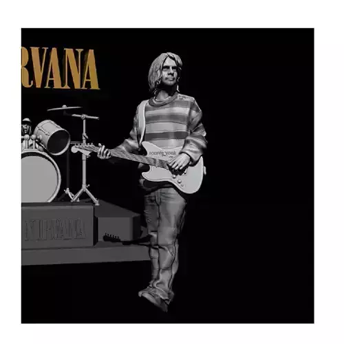 kurt cobain - Nirvana 3Dprinting 3D print model