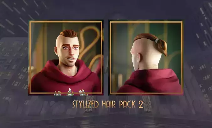 Stylized Hair with Handpainted Textures 2