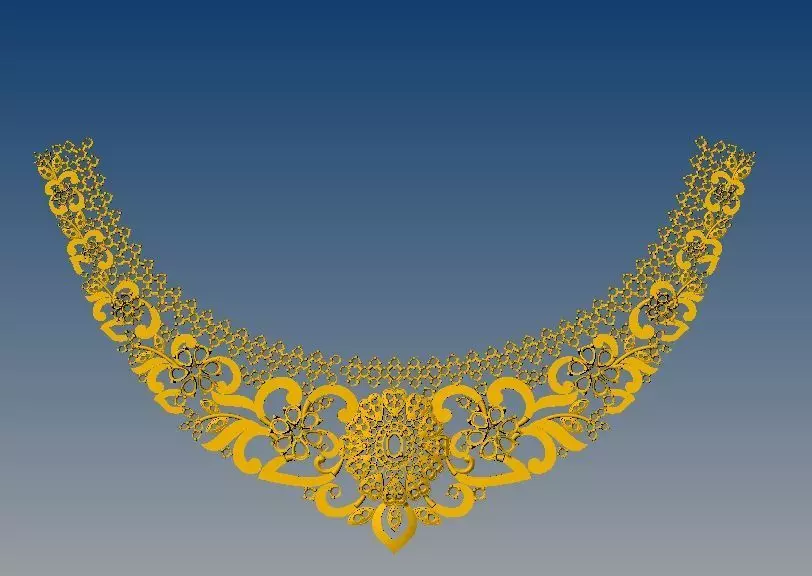 gold jewelry chouker ornament silver  3D print model_0