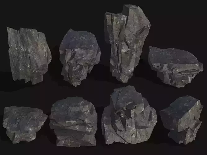 cliff rocks - 3D Models PBR Pack 11