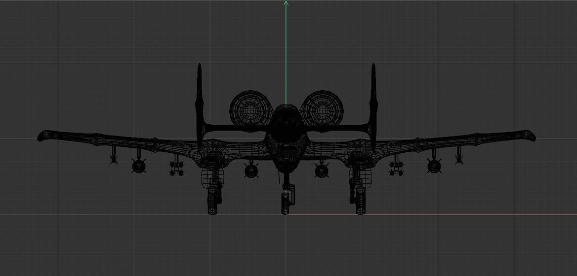 A-10a thunderbolt Low-poly 3D model_10