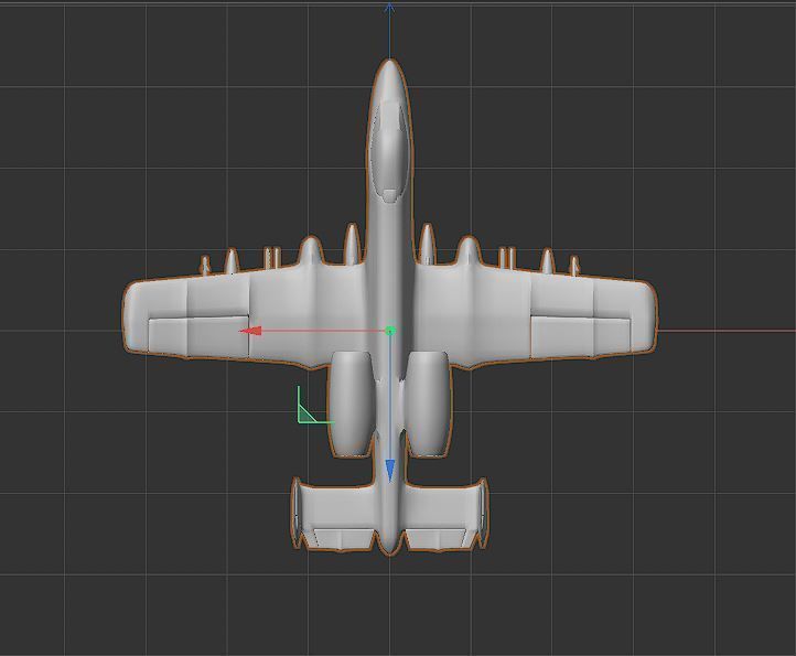 A-10a thunderbolt Low-poly 3D model_7