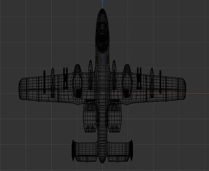 A-10a thunderbolt Low-poly 3D model_11