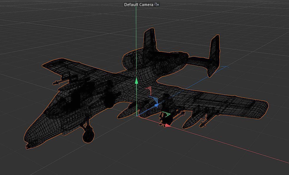 A-10a thunderbolt Low-poly 3D model_8