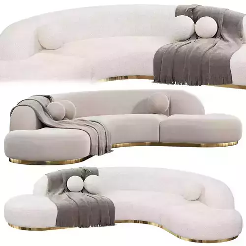 Bjorn Sofa L Boucle cream by Wilhelminadesigns