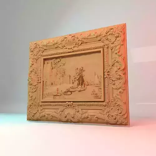 Painting of a pier 3d STL models for CNC router 3D print model