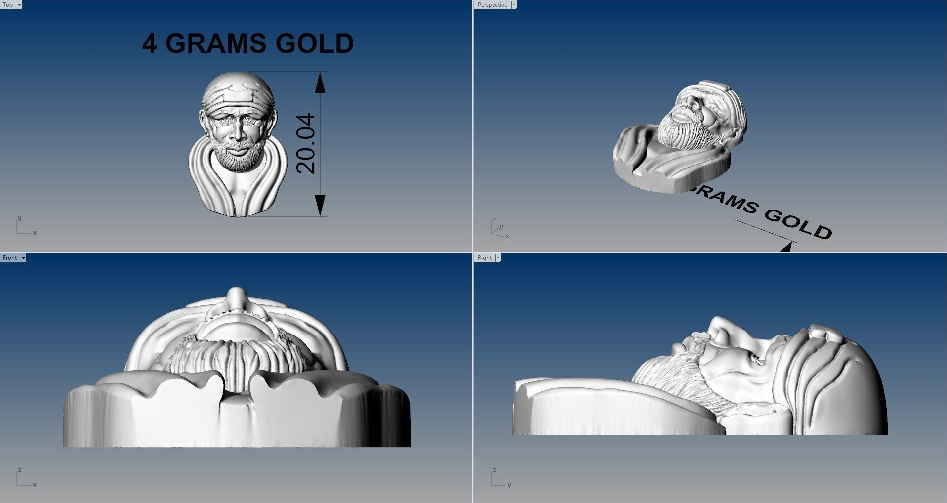 SAIBABA PENDENT 3D print model_7