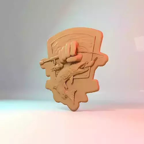 Pictures of fish hunting 3D STL Model for Cnc 3D print model 