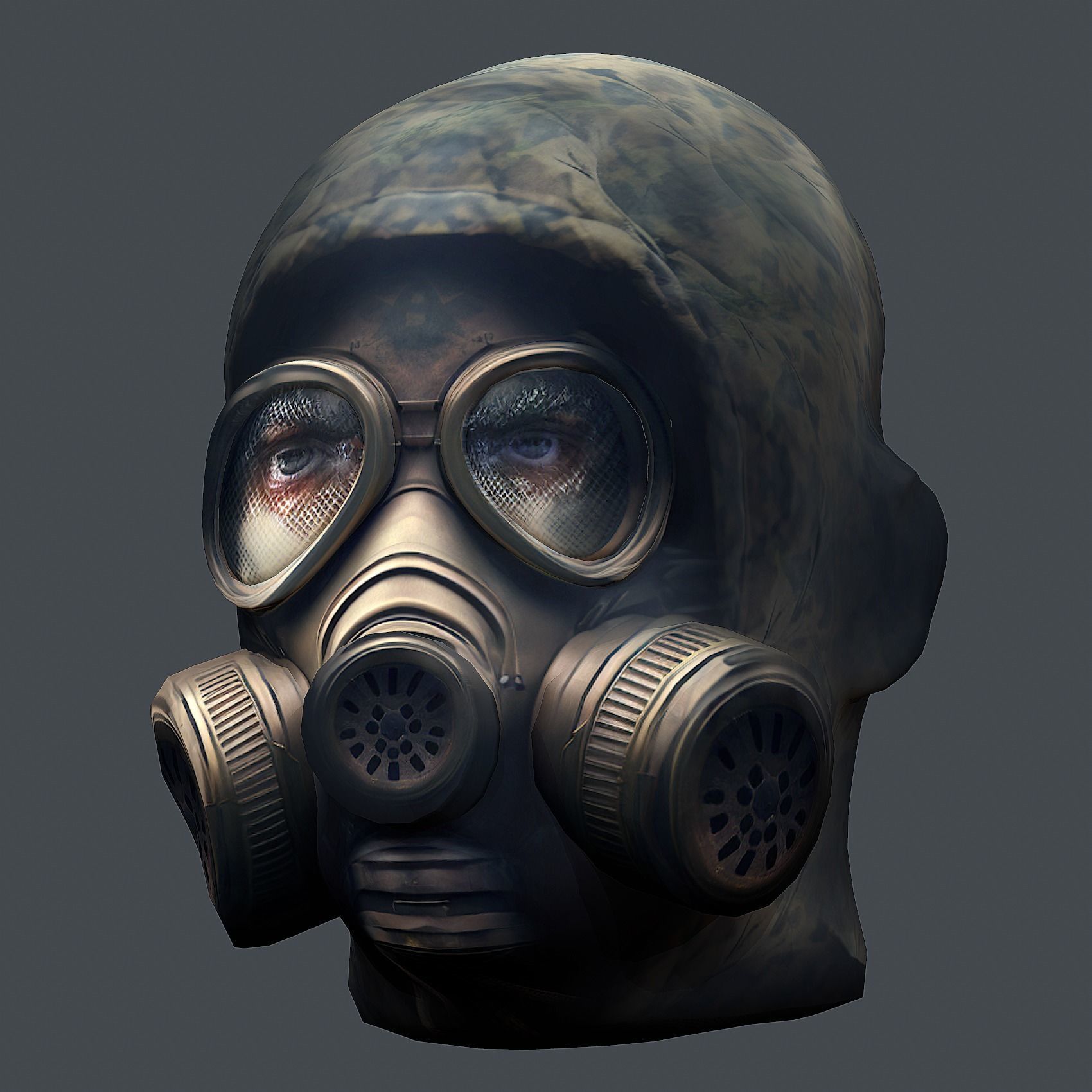 Gas Mask Modelling 3D model Gas mask helmet 3d model military combat Low-poly VR / AR ...