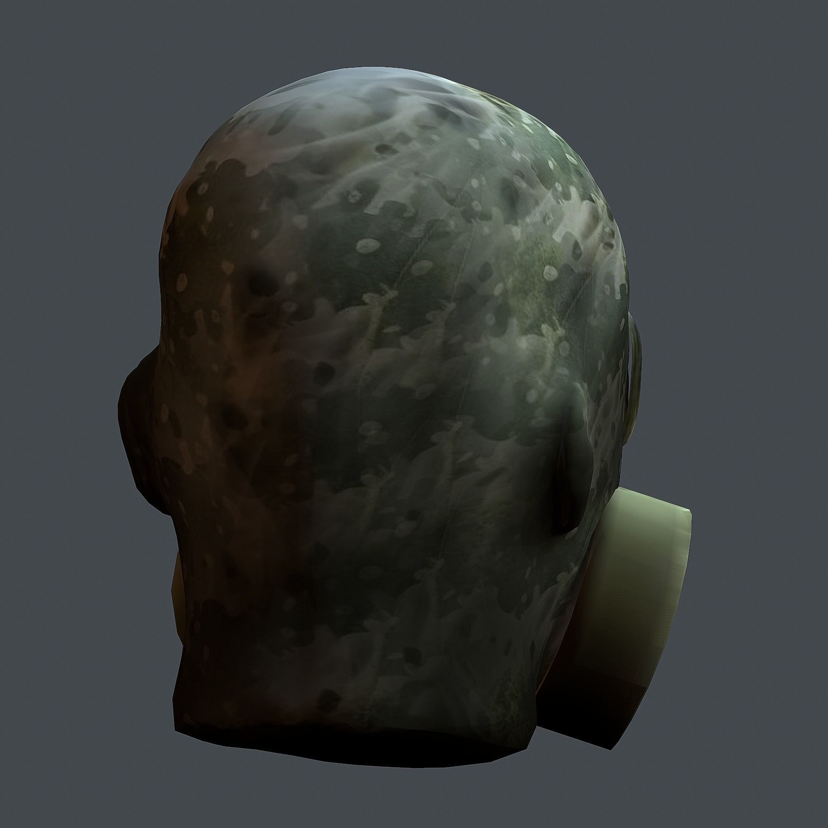 Gas mask helmet 3d model military combat Low-poly Low-poly 3D model_7