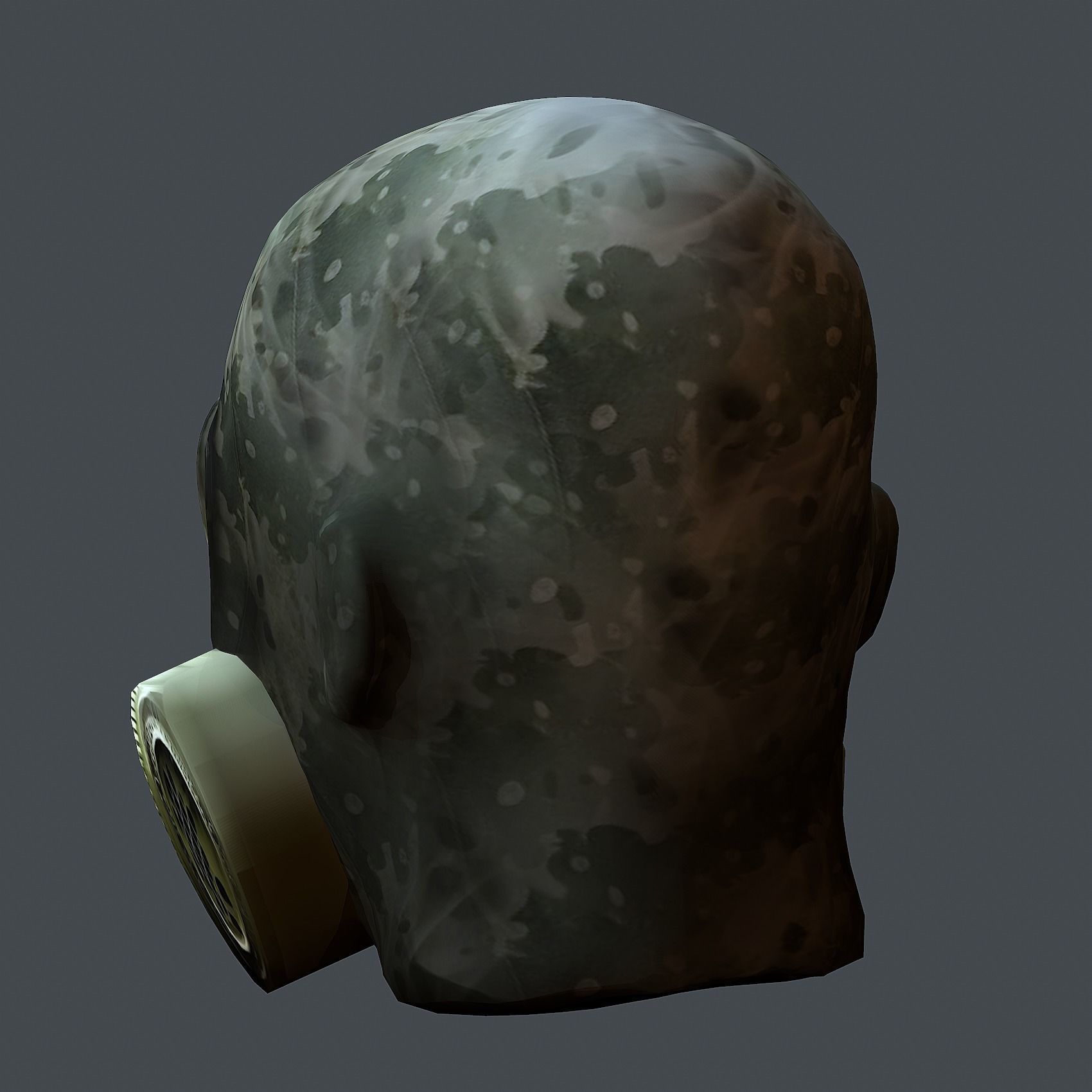 Gas mask helmet 3d model military combat Low-poly Low-poly 3D model_8