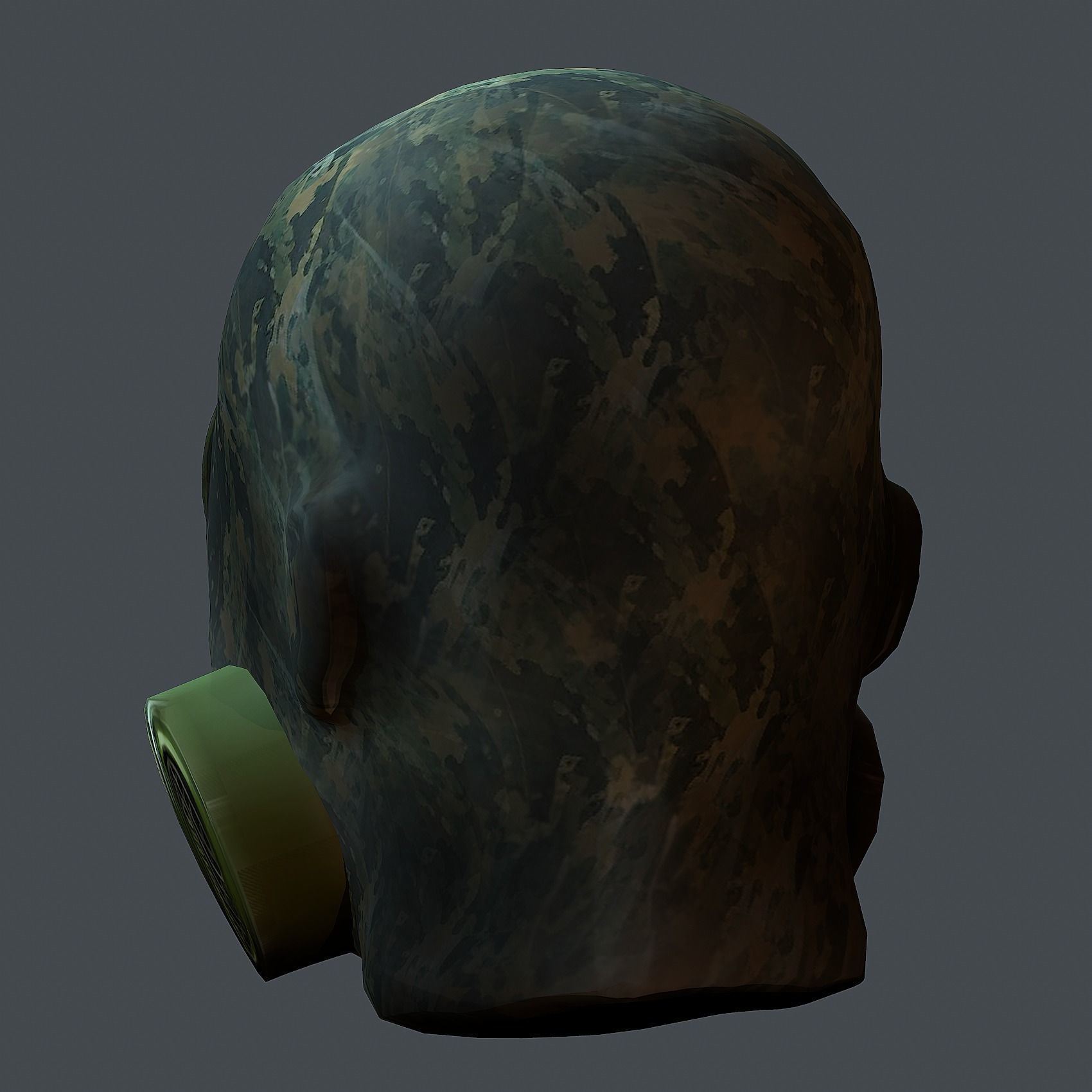 Gas mask helmet 3d model military combat Low-poly Low-poly 3D model_7