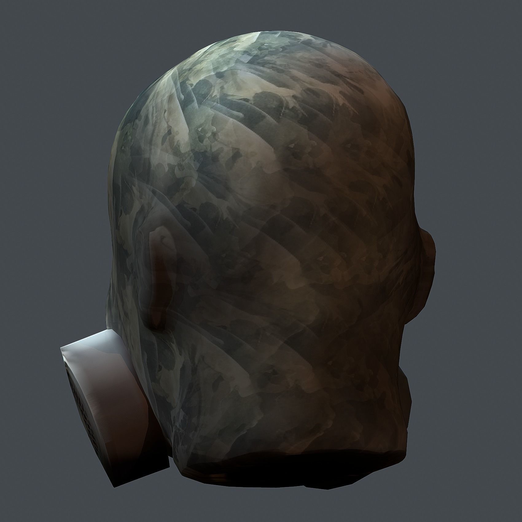 Gas mask helmet 3d model military combat Low-poly Low-poly 3D model_8