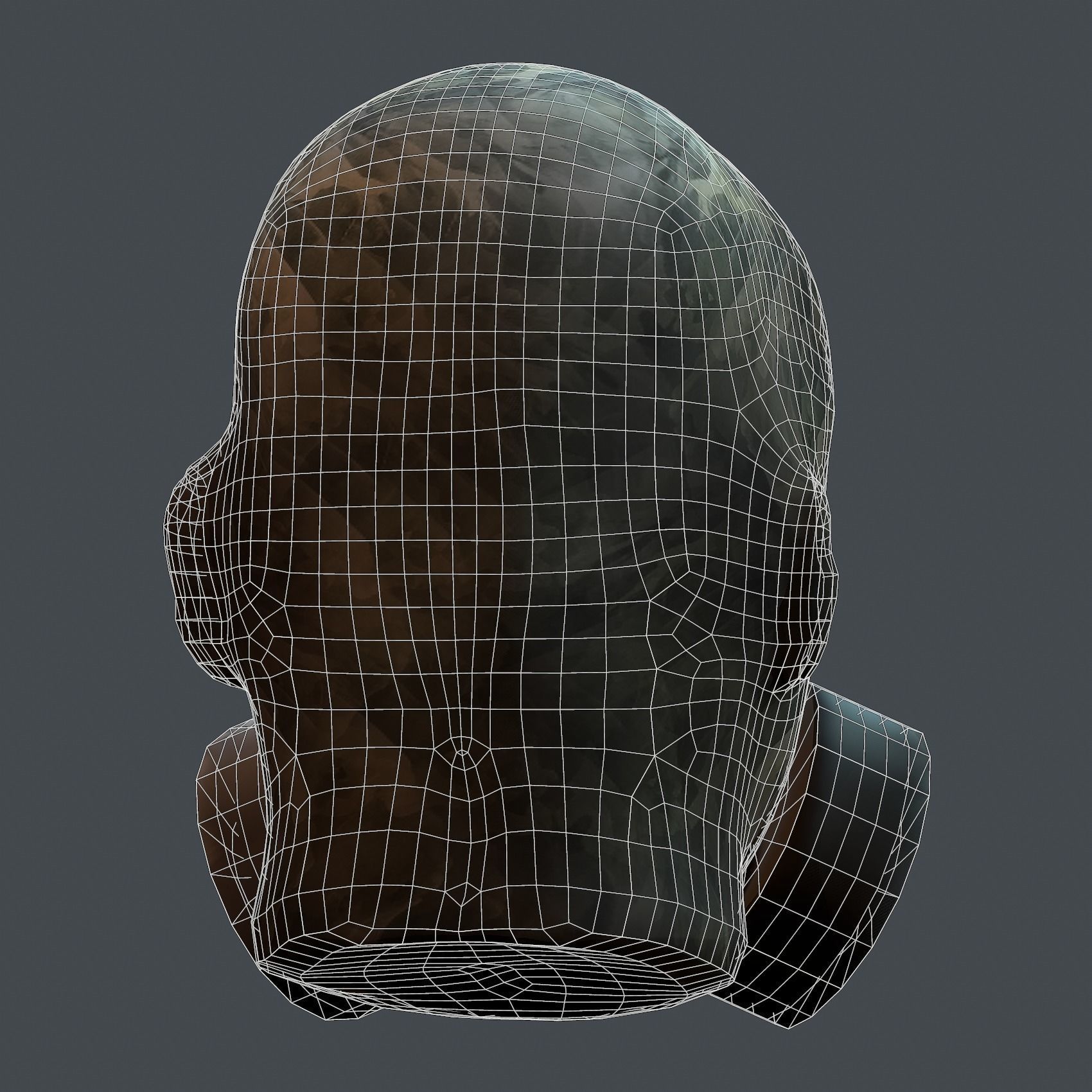 Gas mask helmet 3d model military combat Low-poly Low-poly 3D model_10