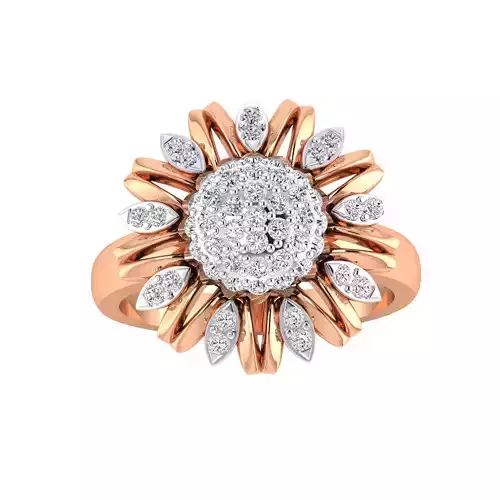 Women Coctail Ring STL OBJ FBX Renders Details 3D print model