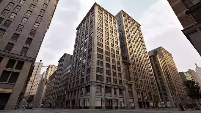 Downtown City Pack Low-poly 3D model