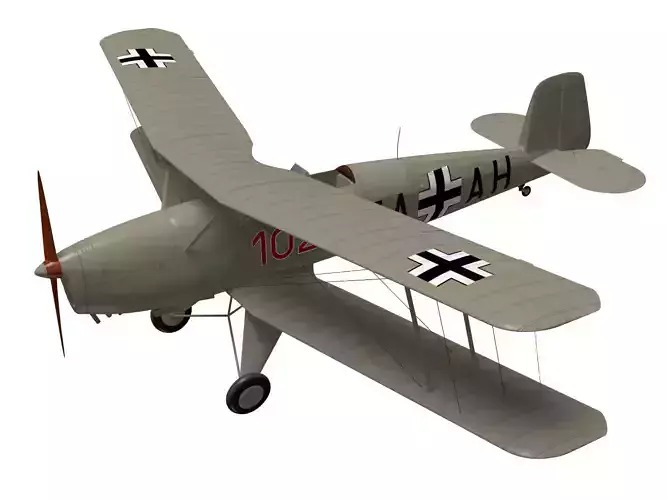 Bucker Bu131 Jungmann 3D model