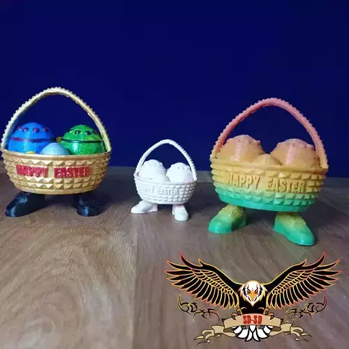 EASTER EGG BASKET WITH LEGS PRINT-IN-PLACE NO-SUPPORT