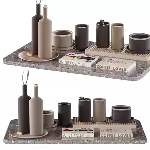 Japandi kitchen decor set