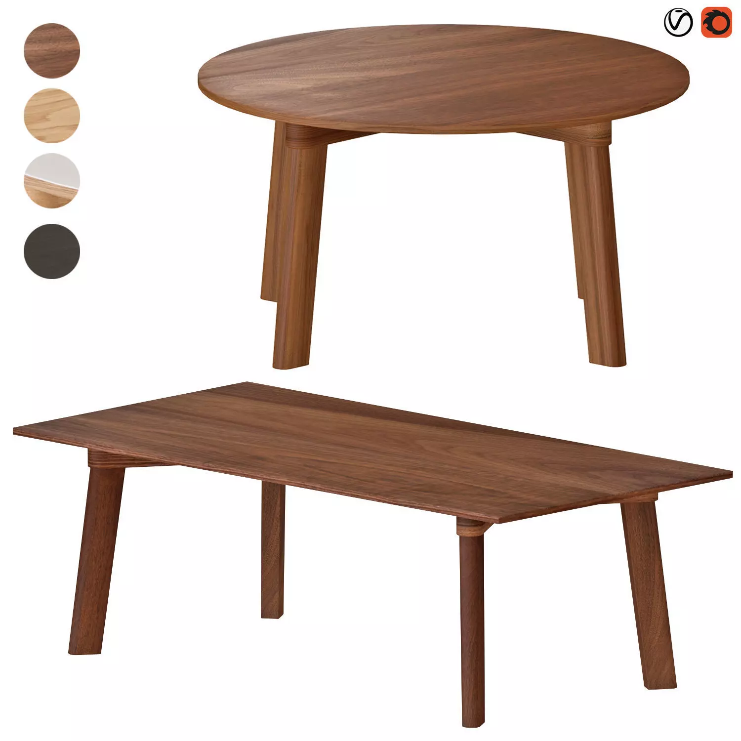 HAY COPENHAGUE DEUX 250 COFFEE TABLES 3D model_0