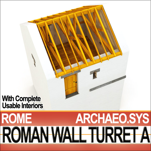 Ancient Roman Wall Turret A 3D model_8