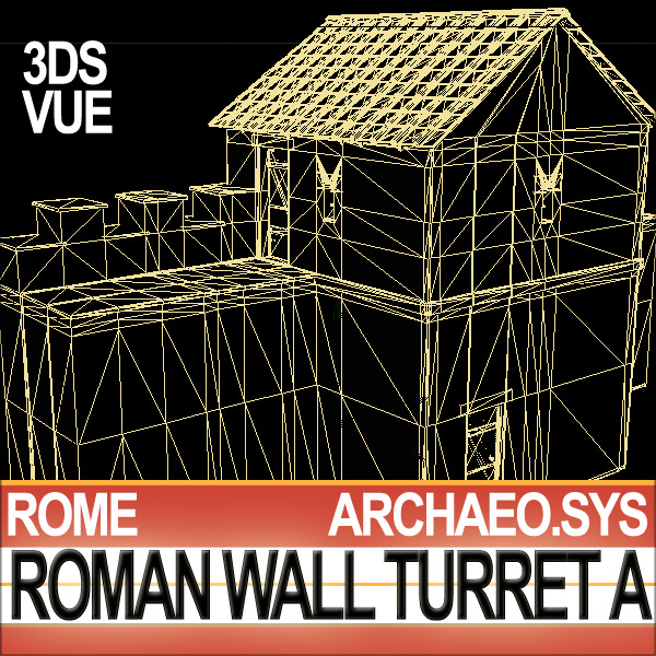 Ancient Roman Wall Turret A 3D model_15