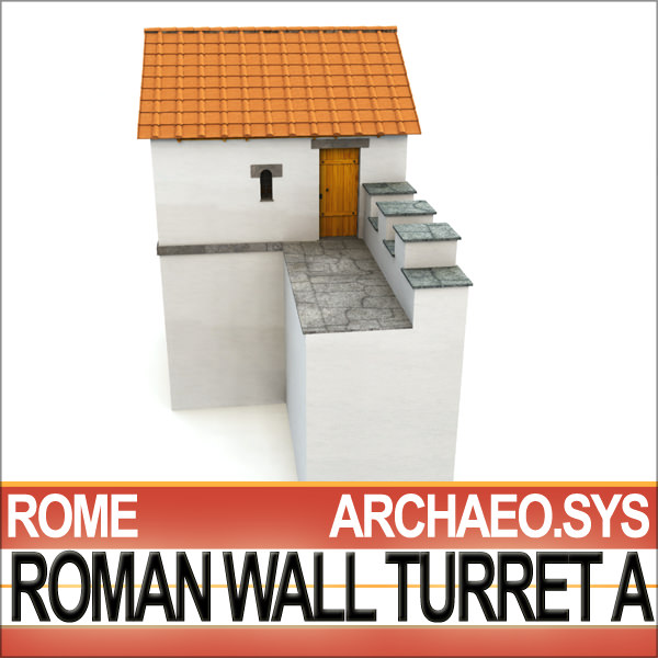 Ancient Roman Wall Turret A 3D model_6