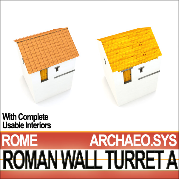 Ancient Roman Wall Turret A 3D model_7