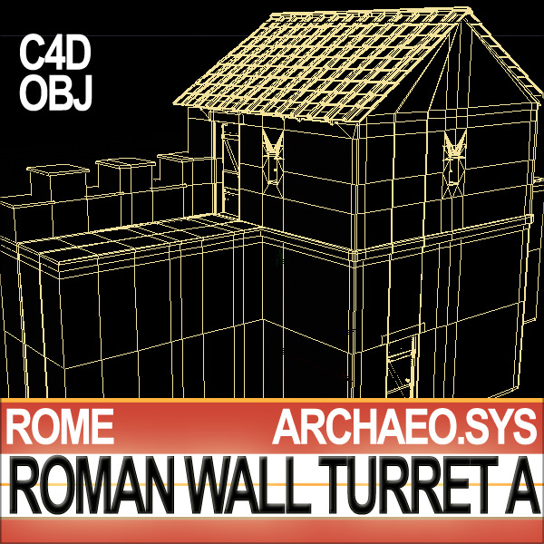 Ancient Roman Wall Turret A 3D model_14