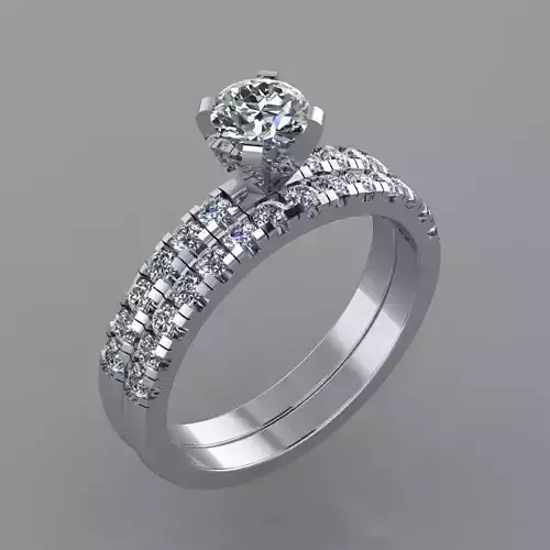 Minimal diamond ring with band