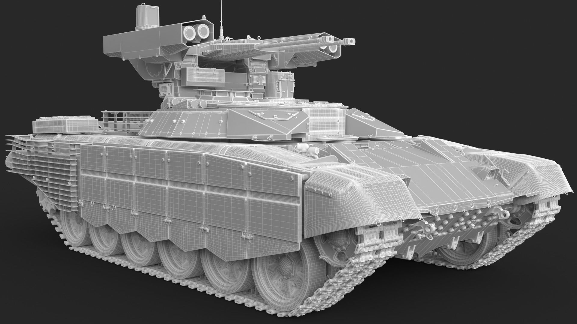 Tank Terminator BMPT 72 Green 3D model_34