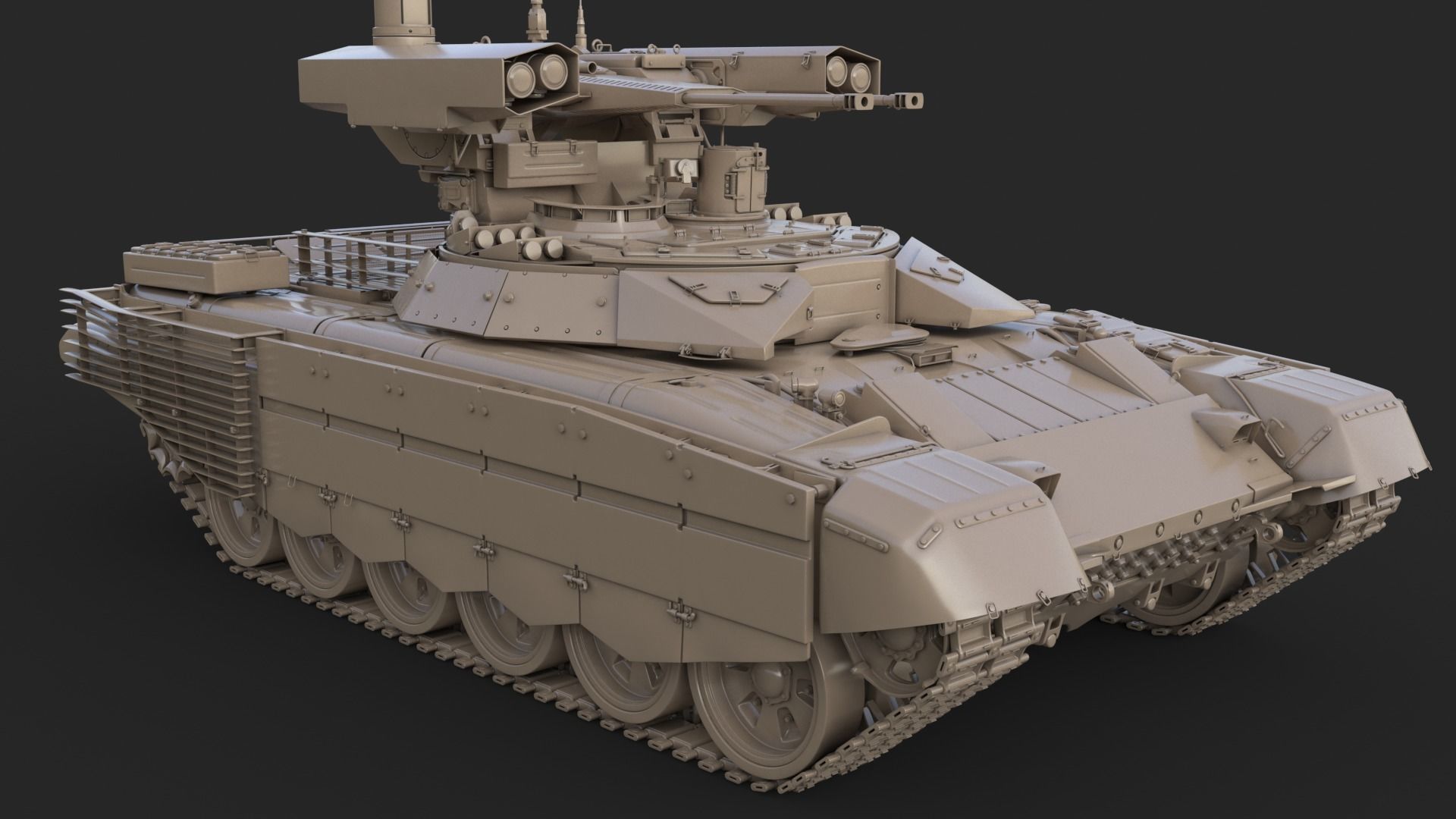 Tank Terminator BMPT 72 Green 3D model_39