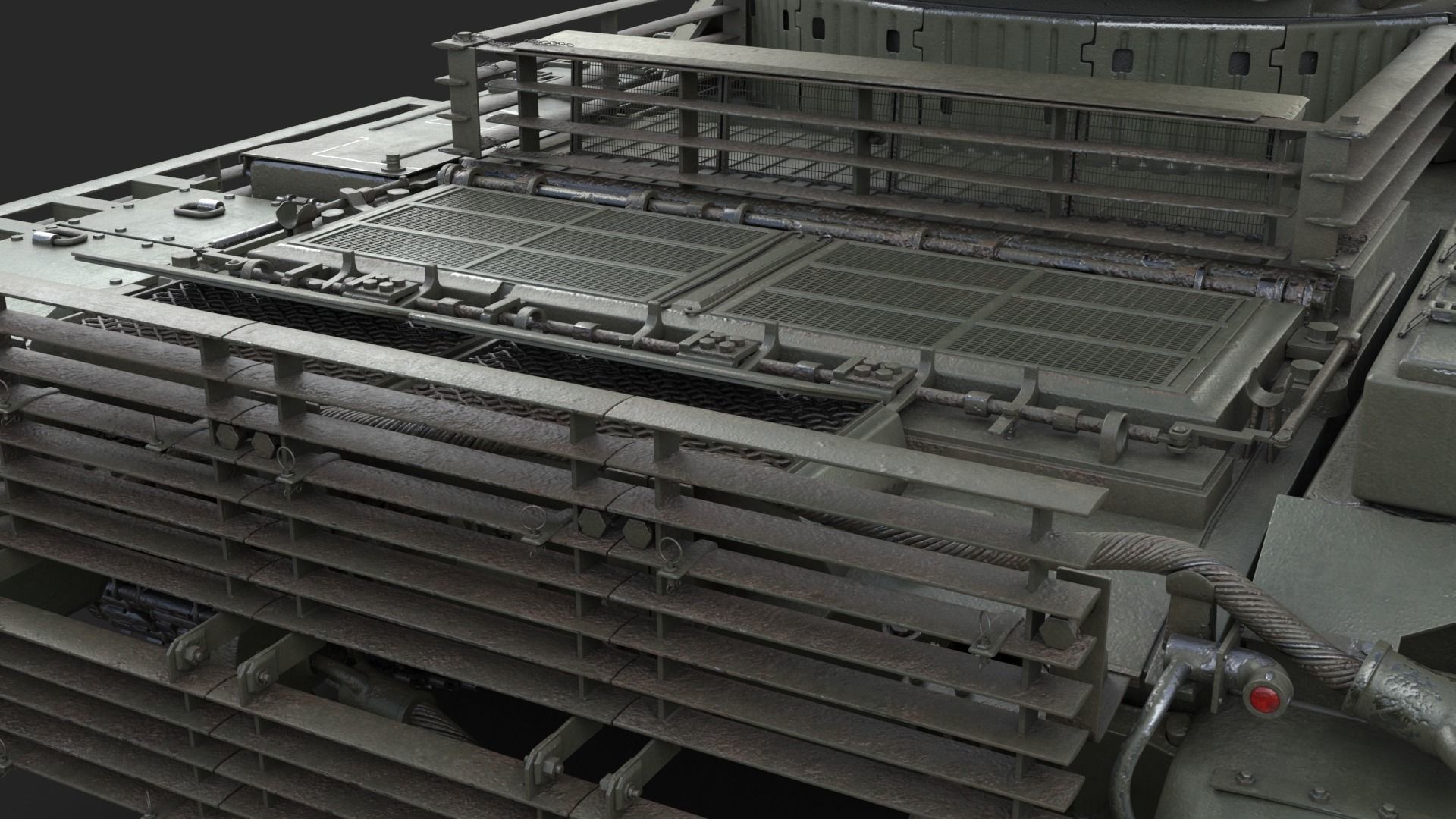 Tank Terminator BMPT 72 Green 3D model_18