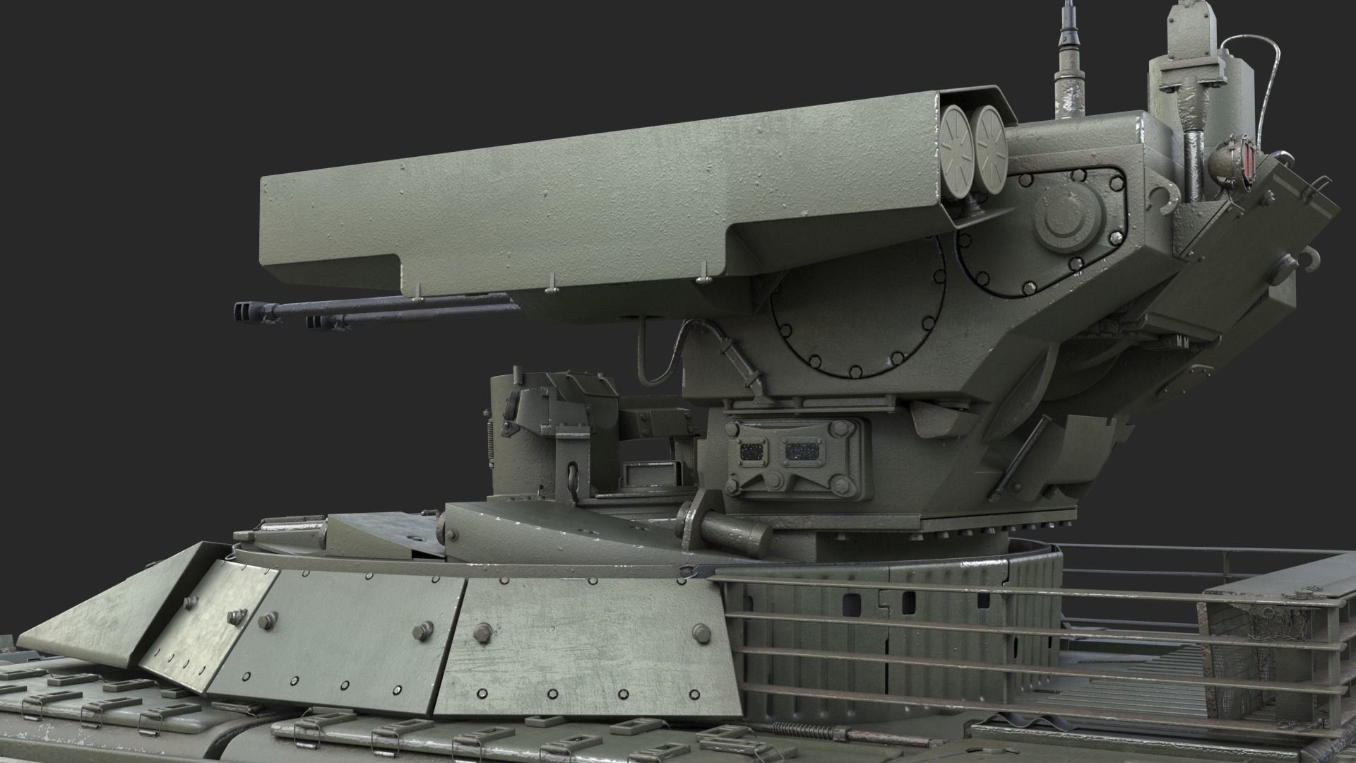 Tank Terminator BMPT 72 Green 3D model_12