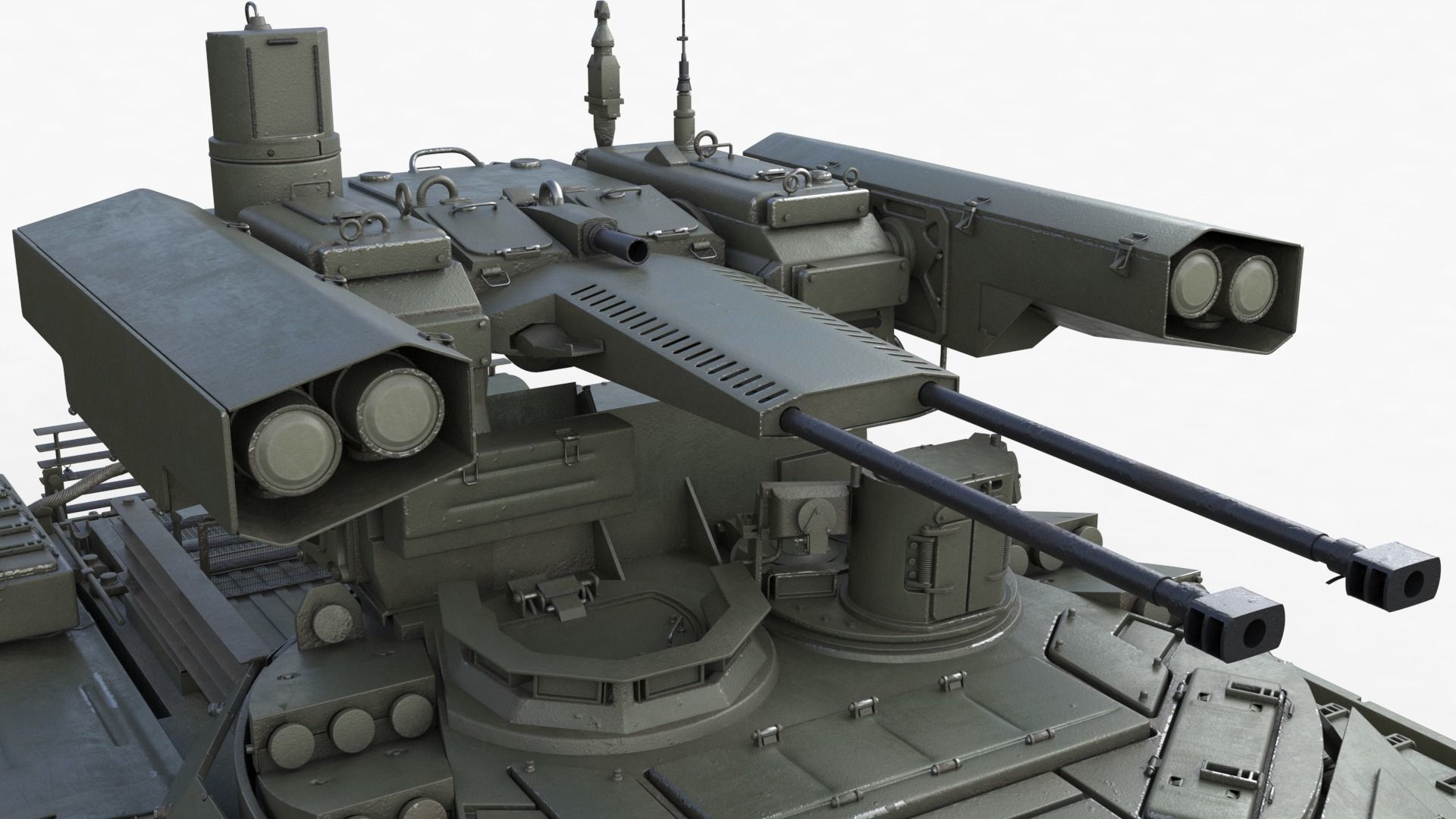 Tank Terminator BMPT 72 Green 3D model_27