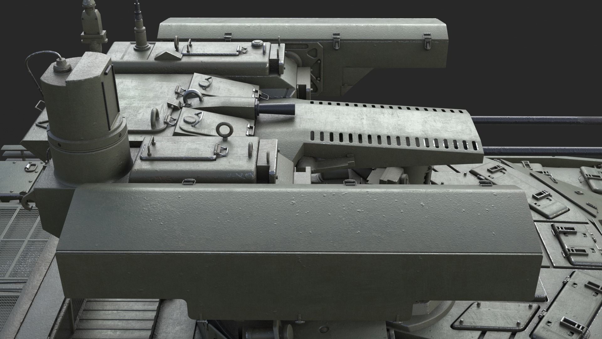 Tank Terminator BMPT 72 Green 3D model_15