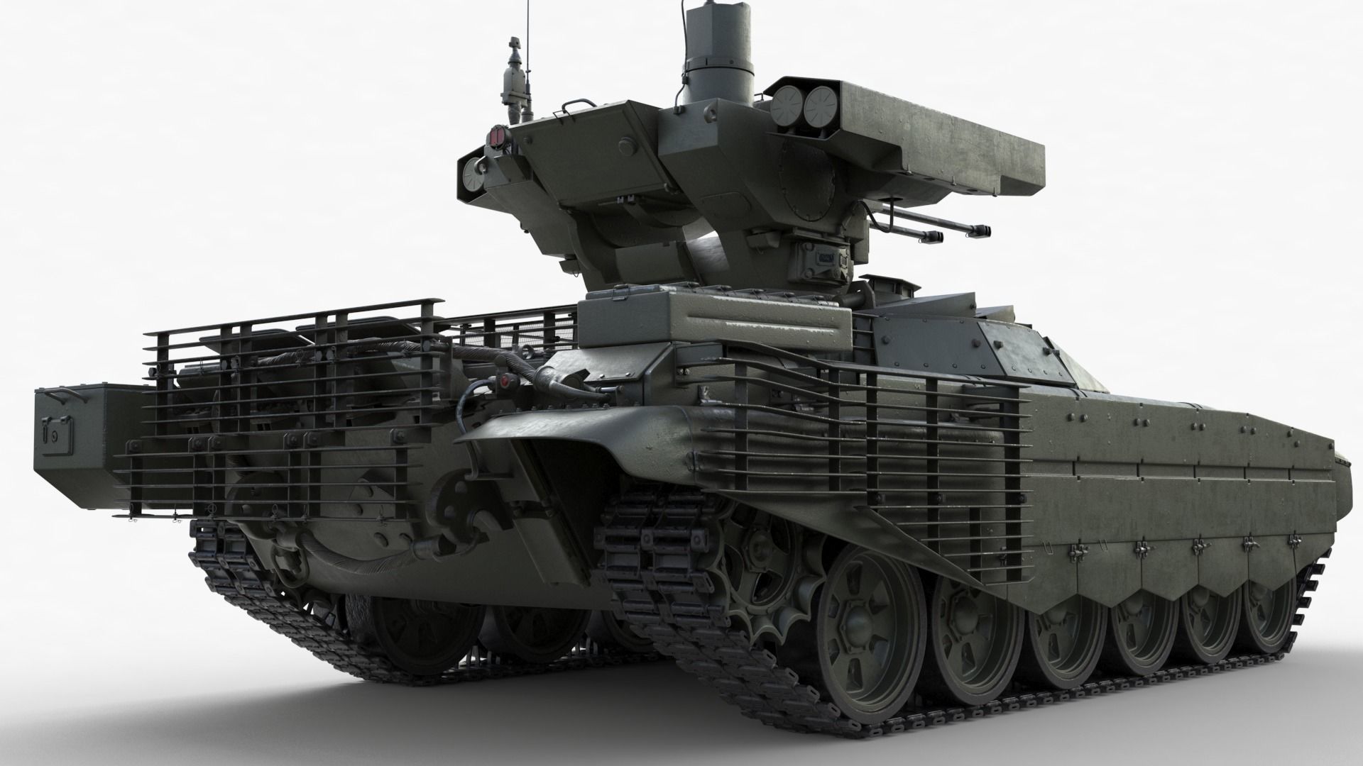 Tank Terminator BMPT 72 Green 3D model_23