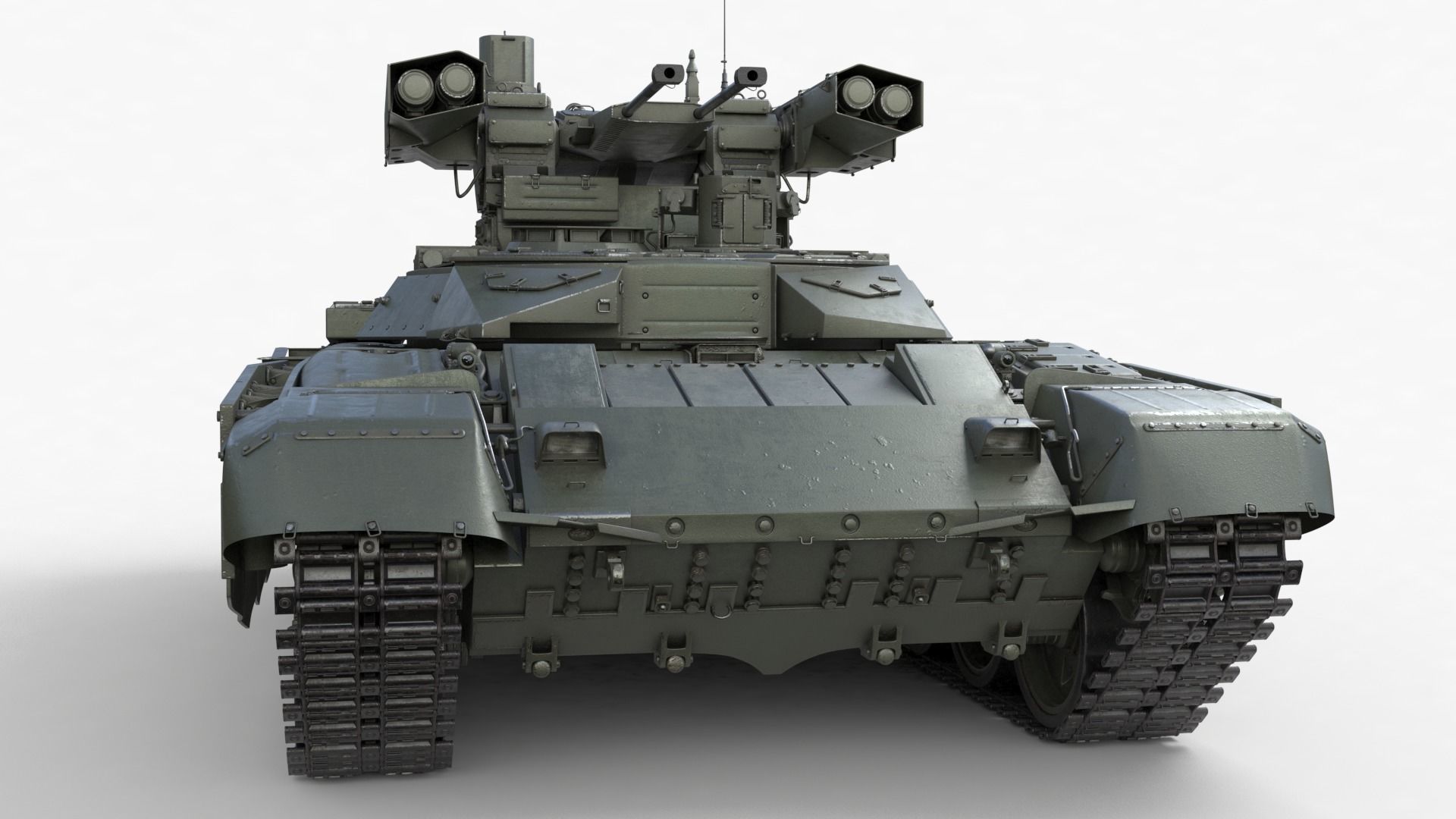 Tank Terminator BMPT 72 Green 3D model_25
