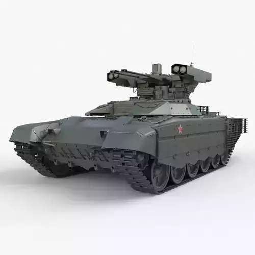 Tank Terminator BMPT 72 Green 3D model