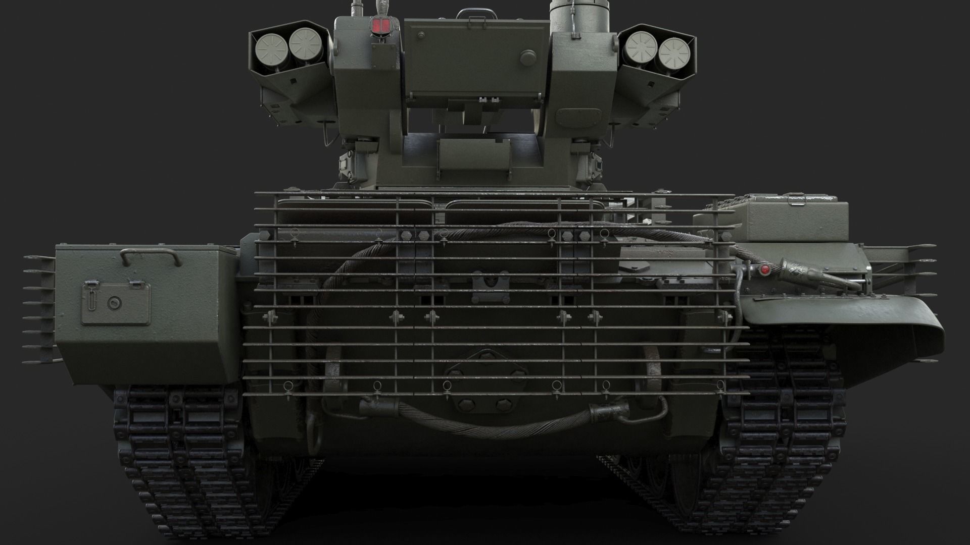 Tank Terminator BMPT 72 Green 3D model_8