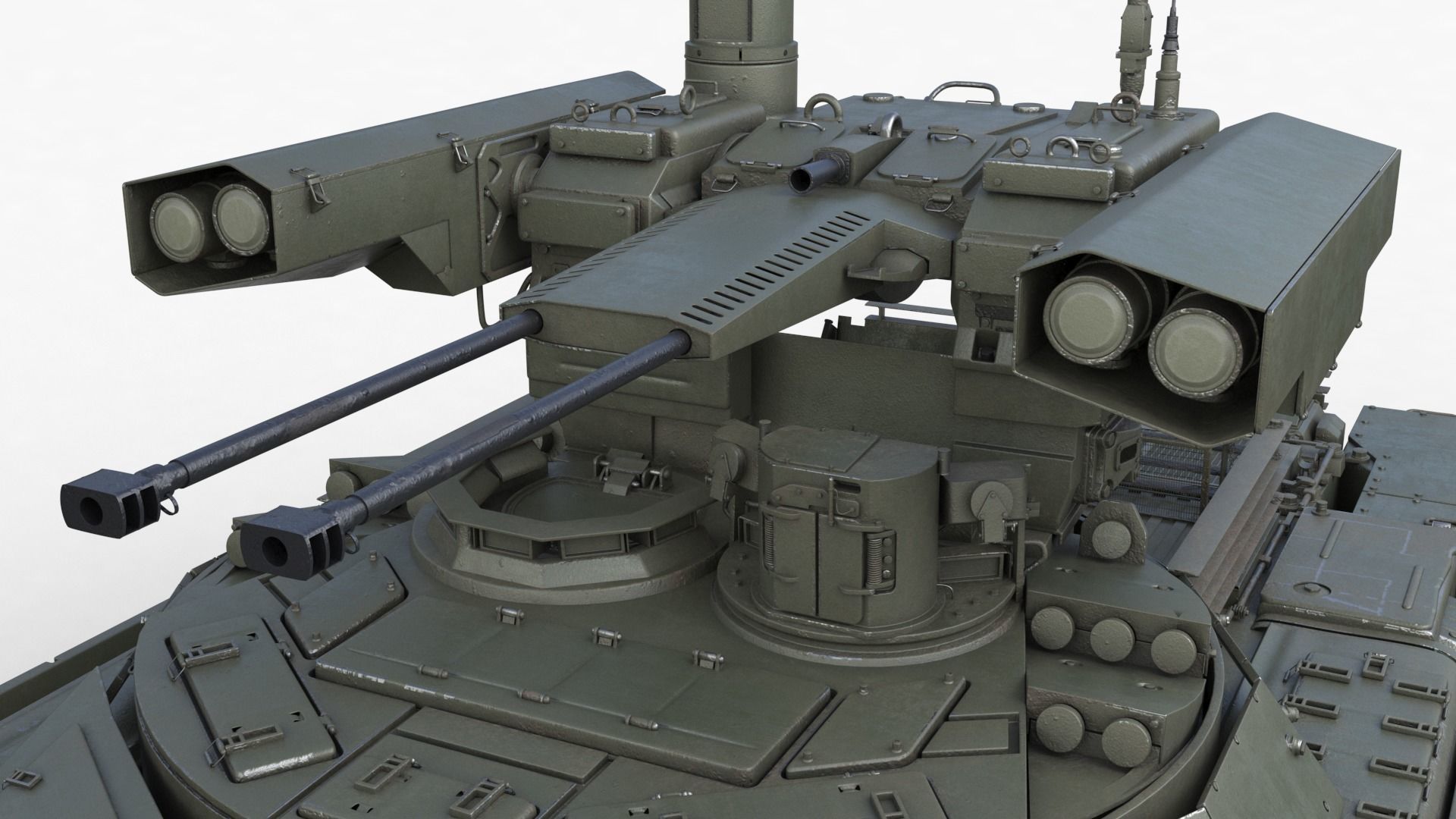 Tank Terminator BMPT 72 Green 3D model_28