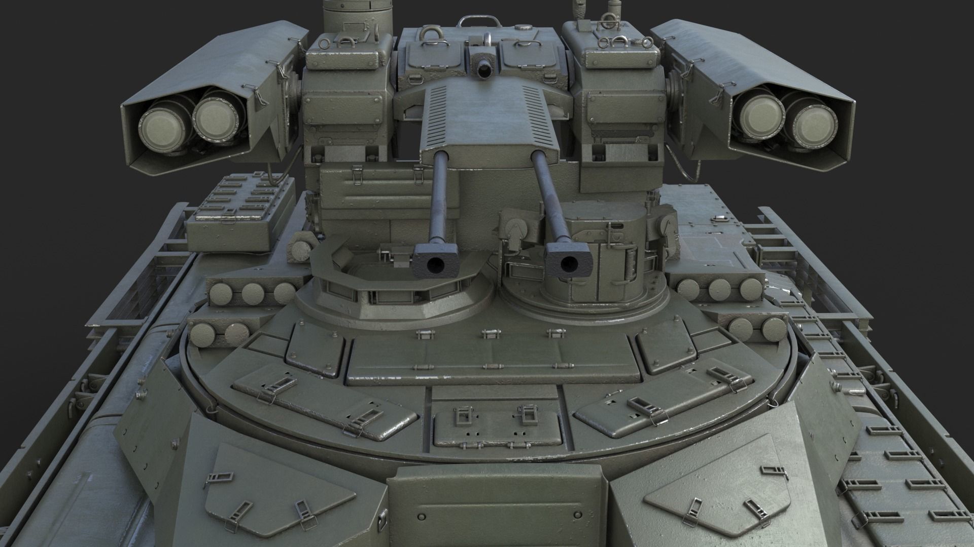 Tank Terminator BMPT 72 Green 3D model_14