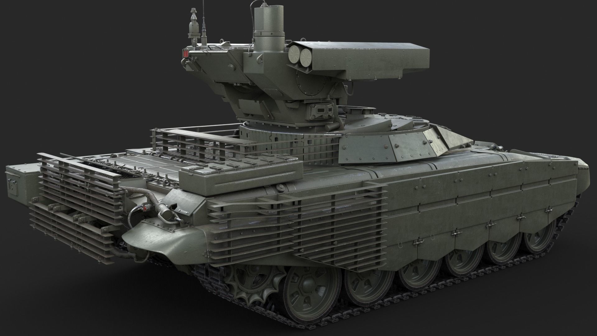 Tank Terminator BMPT 72 Green 3D model_9
