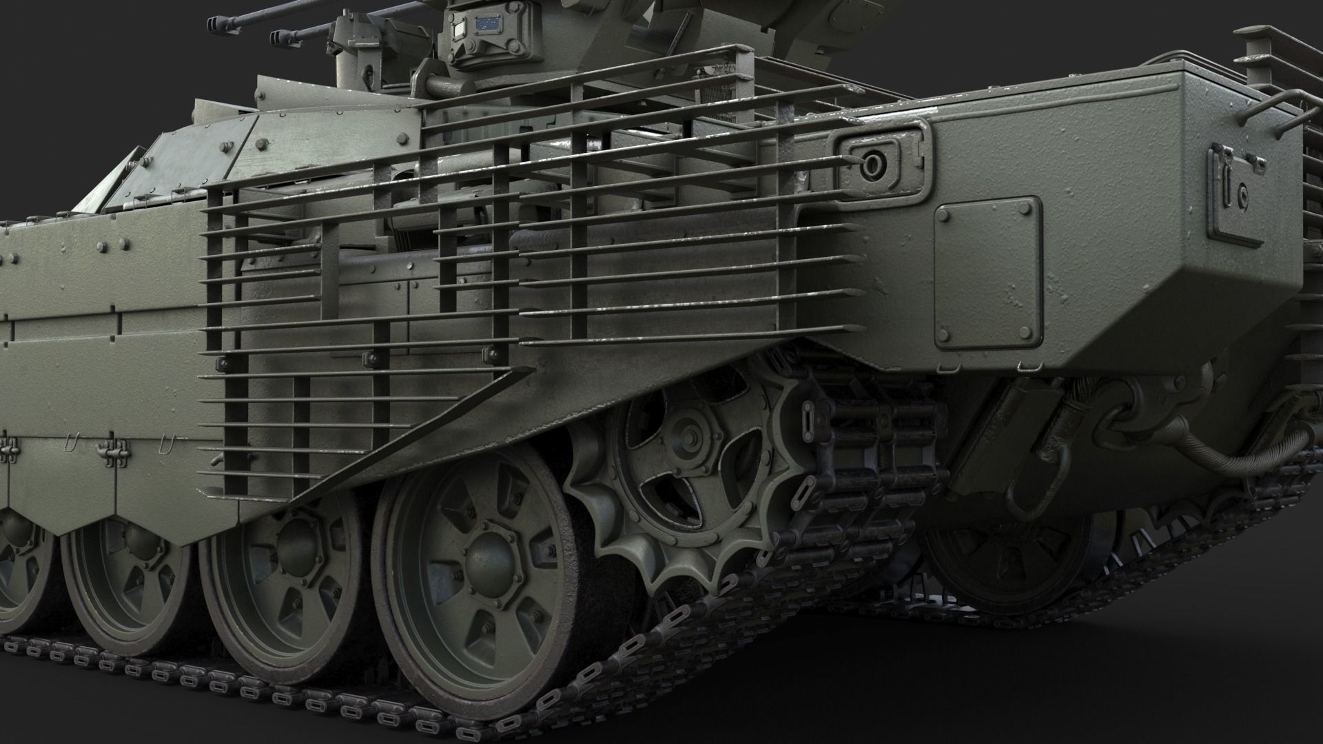 Tank Terminator BMPT 72 Green 3D model_17