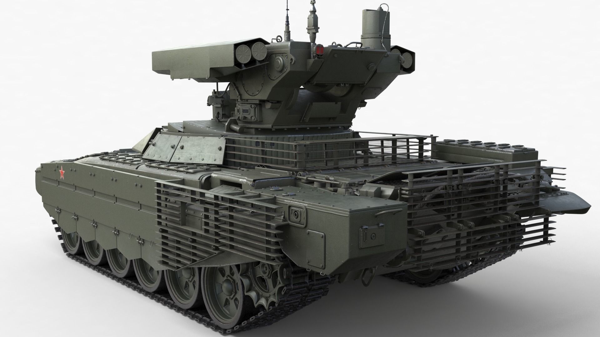Tank Terminator BMPT 72 Green 3D model_22